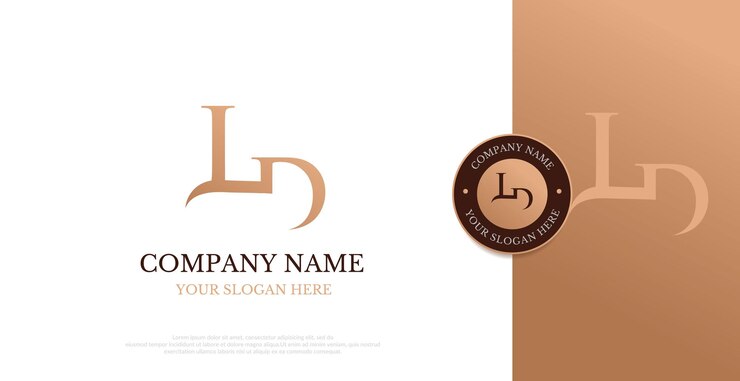 Vector vector de diseño de logotipo ld inicial
