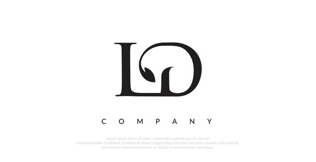 Vector de diseño de logotipo LD inicial
