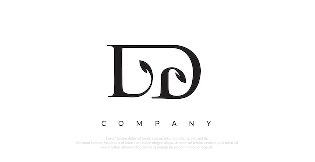 Vector de diseño de logotipo LD inicial