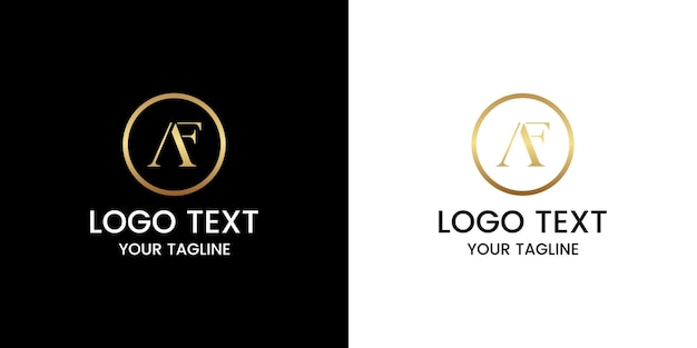 Vector de diseño de logotipo letra af