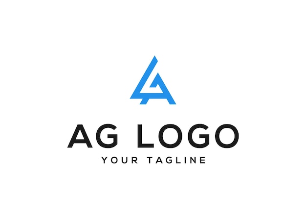 Vector de diseño de logotipo de letra AG AG