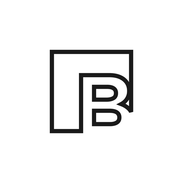 Vector de diseño de logotipo de la letra B con forma universal e idea creativa
