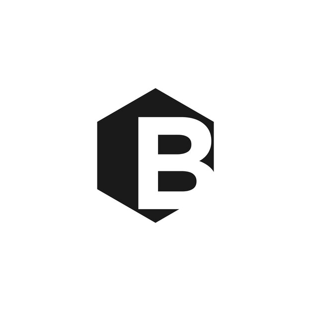 Vector de diseño de logotipo de la letra B con forma universal e idea creativa
