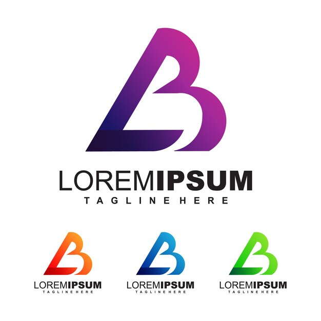 Vector de diseño de logotipo letra b