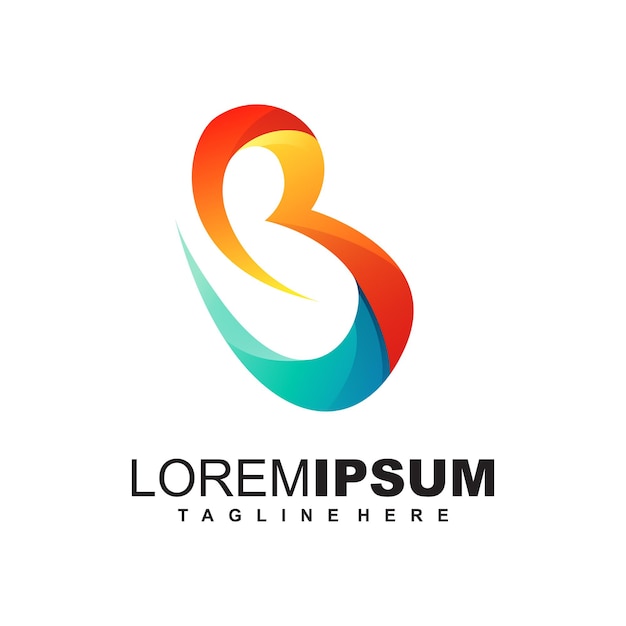 Vector de diseño de logotipo letra B