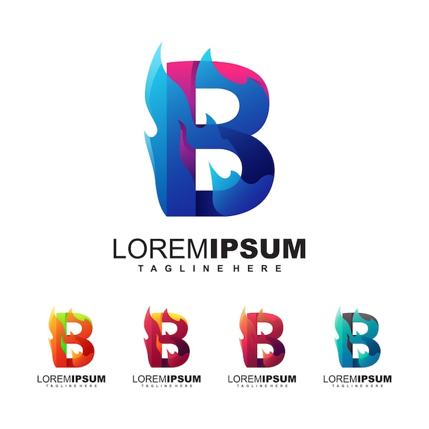 Vector vector de diseño de logotipo letra b