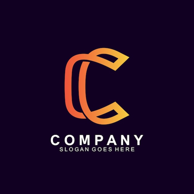 Vector de diseño de logotipo letra C