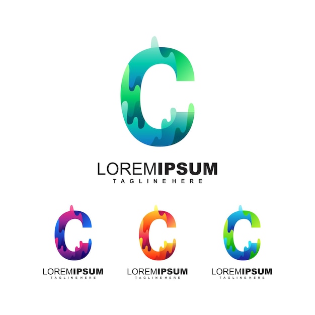 Vector de diseño de logotipo letra c