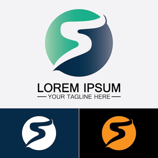 Vector de diseño de logotipo de la letra corporativa S