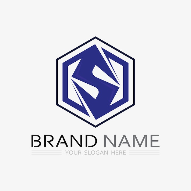 Vector de diseño de logotipo de la letra corporativa S