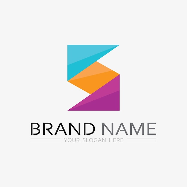 Vector de diseño de logotipo de la letra corporativa S