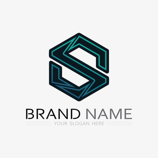 Vector de diseño de logotipo de la letra corporativa S