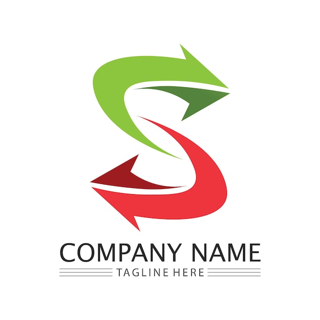 Vector de diseño de logotipo de la letra corporativa S