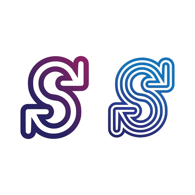 Vector de diseño de logotipo de la letra corporativa S
