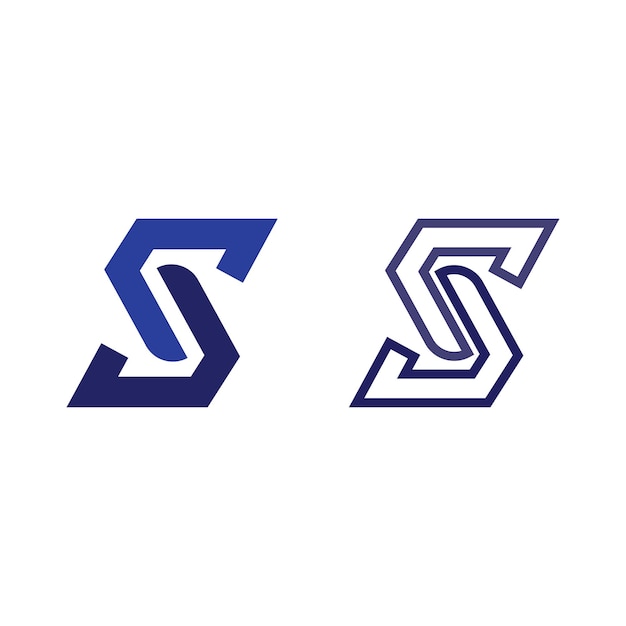 Vector de diseño de logotipo de la letra corporativa S