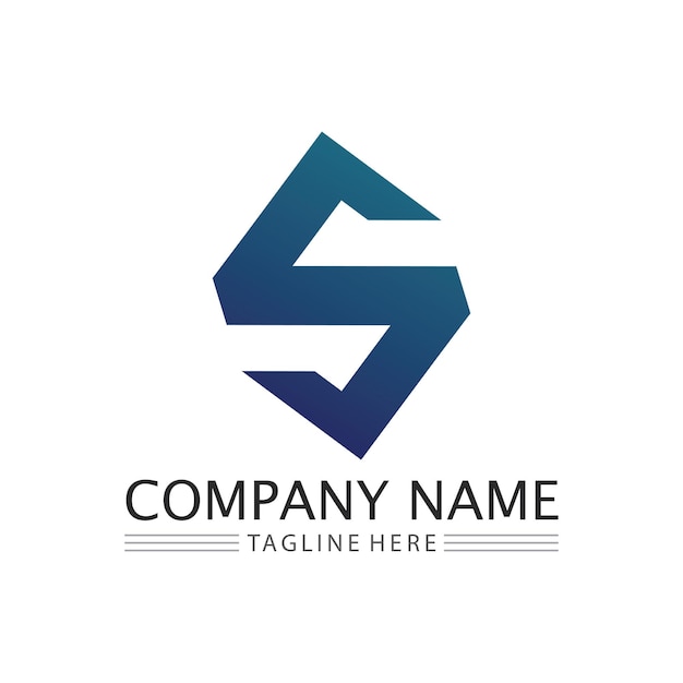 Vector de diseño de logotipo de la letra corporativa S