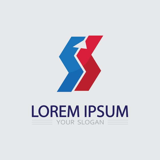 Vector de diseño de logotipo de la letra corporativa S