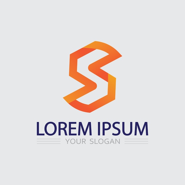 Vector de diseño de logotipo de la letra corporativa S
