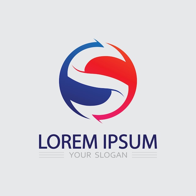 Vector de diseño de logotipo de la letra corporativa S