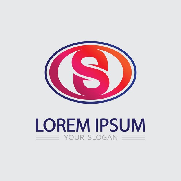 Vector de diseño de logotipo de la letra corporativa S