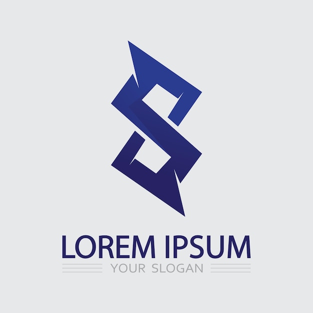 Vector de diseño de logotipo de la letra corporativa S