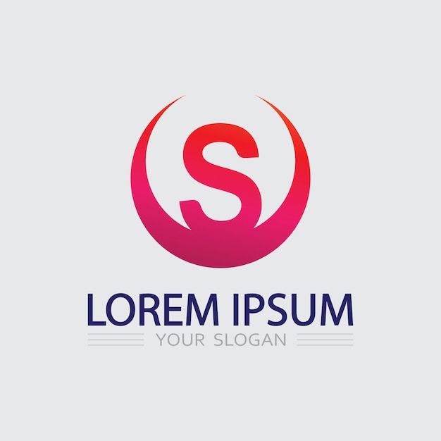 Vector de diseño de logotipo de la letra corporativa S