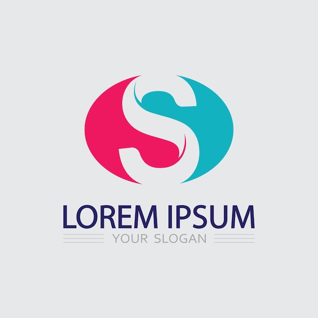 Vector de diseño de logotipo de la letra corporativa S