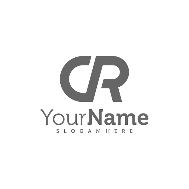 Vector de diseño de logotipo de letra CR moderna plantilla de conceptos de logotipo CR creativos