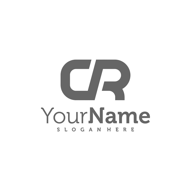 Vector de diseño de logotipo de letra CR moderna plantilla de conceptos de logotipo CR creativos