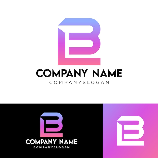 Vector de diseño de logotipo de la letra creativa LB