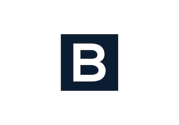 Vector de diseño del logotipo de la letra cuadrada B