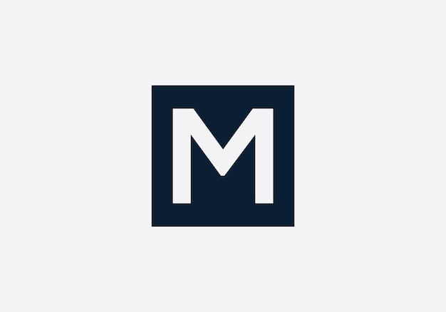Vector de diseño del logotipo de la letra cuadrada M