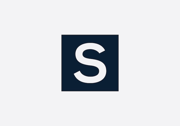 Vector de diseño del logotipo de la letra cuadrada S