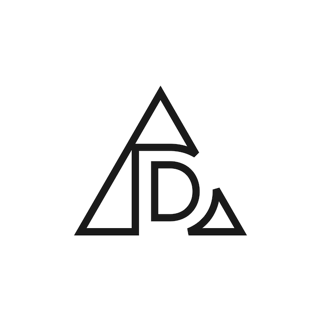 Vector de diseño de logotipo de la letra D con forma universal e idea creativa