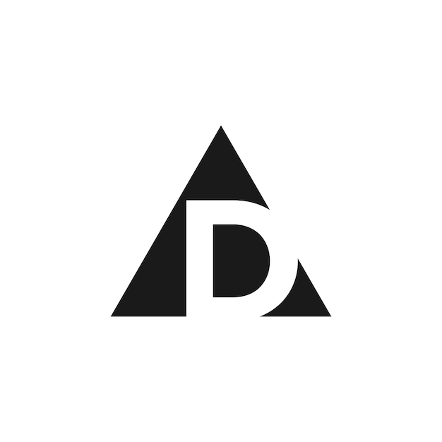 Vector de diseño de logotipo de la letra D con forma universal e idea creativa
