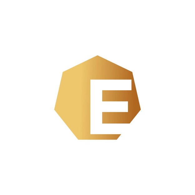 Vector de diseño de logotipo de la letra E con forma universal e idea creativa