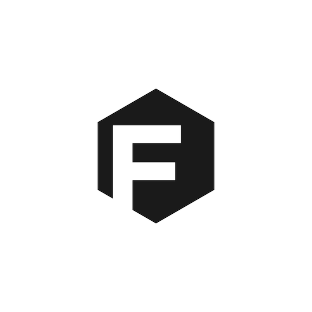Vector de diseño de logotipo de la letra F con forma universal e idea creativa