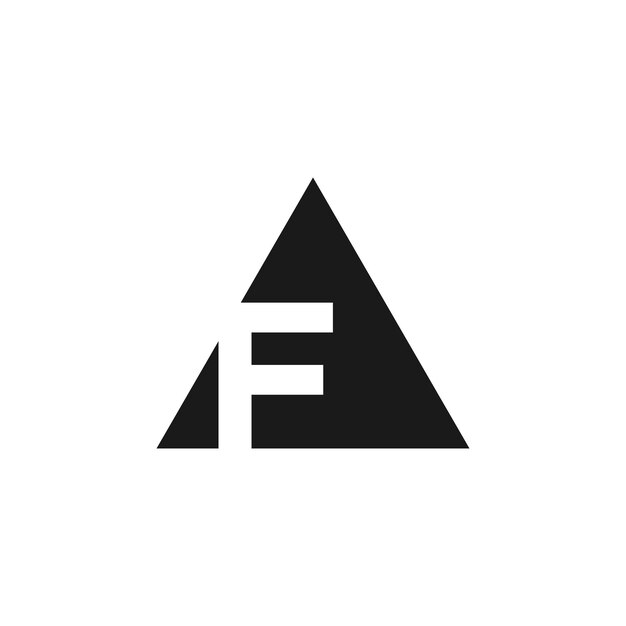 Vector de diseño de logotipo de la letra F con forma universal e idea creativa