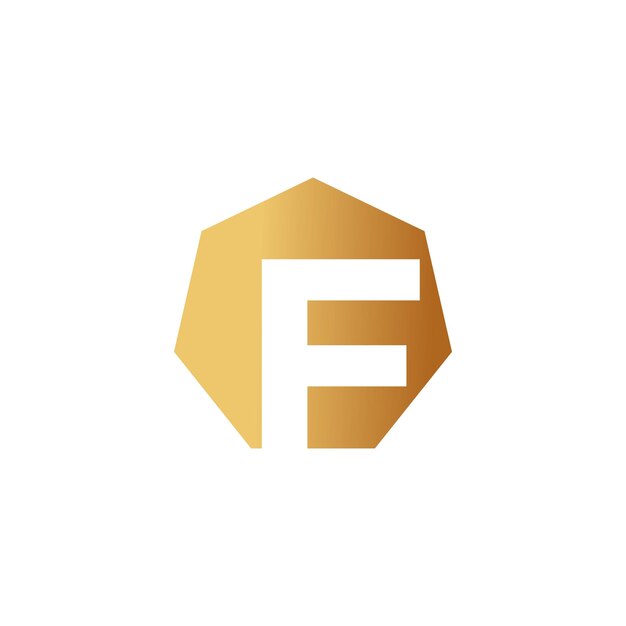 Vector de diseño de logotipo de la letra F con forma universal e idea creativa