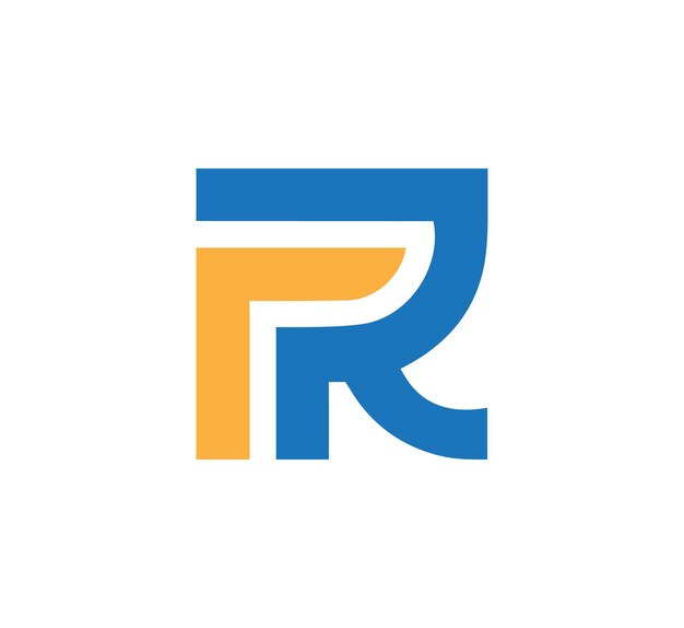 Vector de diseño del logotipo de la letra FR