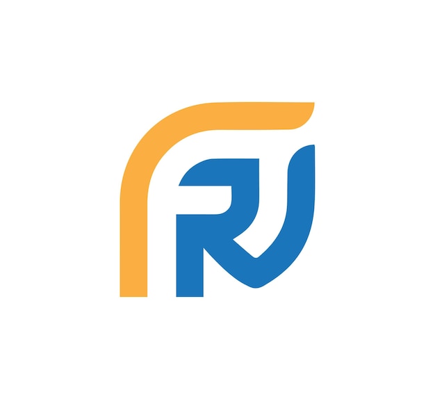 Vector de diseño del logotipo de la letra FR