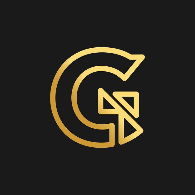 Vector de diseño de logotipo de la letra G con concepto creativo y gradiente dorado