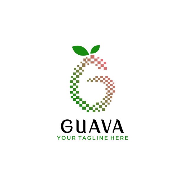 Vector de diseño de logotipo de letra g guayaba