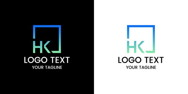 vector de diseño de logotipo letra hk