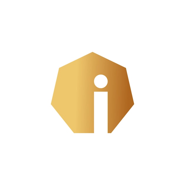 Vector de diseño de logotipo de letra I con forma universal e idea creativa