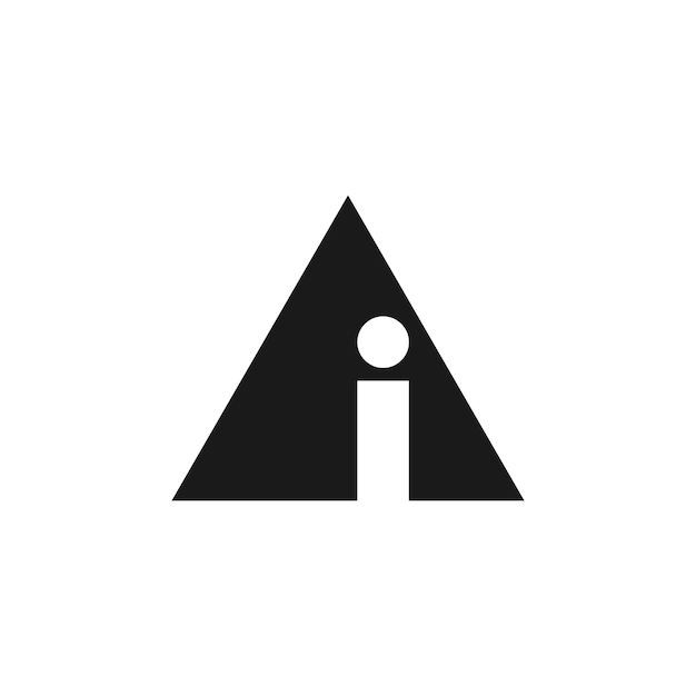 Vector de diseño de logotipo de letra I con forma universal e idea creativa