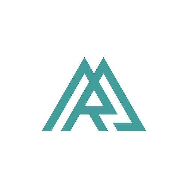 Vector de diseño de logotipo de letra inicial AR