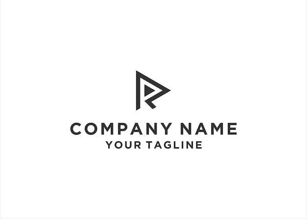 Vector de diseño del logotipo de la letra inicial R Monograma