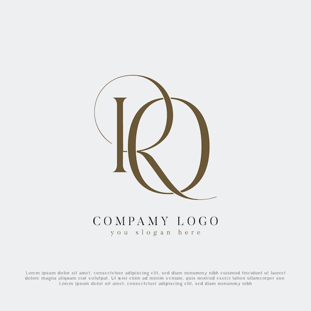 Vector de diseño del logotipo de la letra inicial RO OR