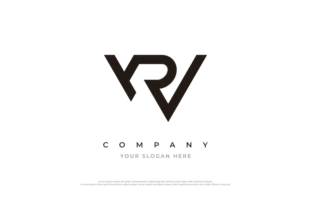 Vector de diseño del logotipo de la letra inicial RW o del logotipo WR